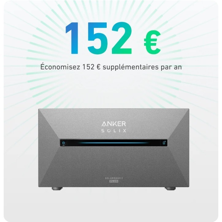 Pack solaire 435 W + Batterie Anker Solix Solarbank 2 E1600 Plus Pack solaire 435 W + Batterie Anker Solix Solarbank 2 E1600 Plus